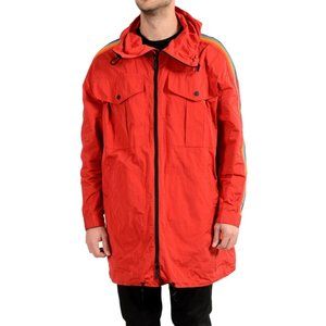 Dsquared2 Men's Red Hooded Windbreaker Coat